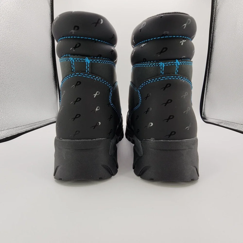 Lugz x Psychworld Ridgeline Chukka Boots Mens 10 Black & Blue Lace Up NEW in Box